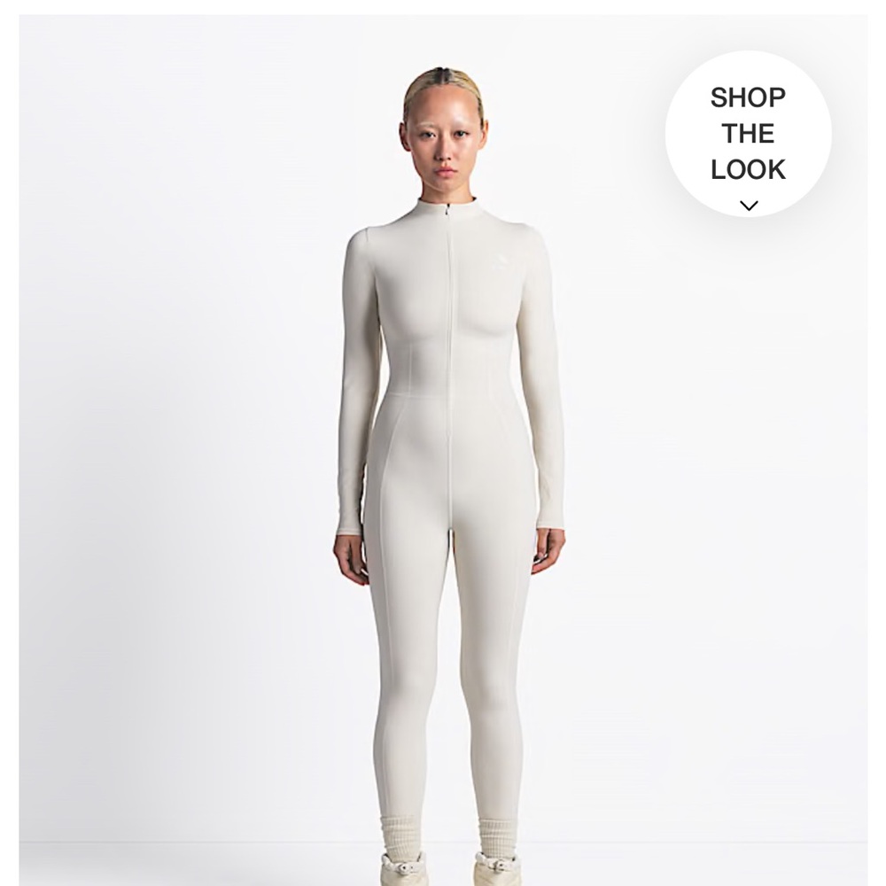 SKIMS Cream Full-Length Jumpsuit